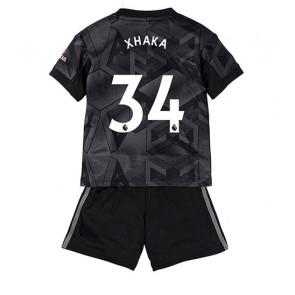 Arsenal Granit Xhaka #34 babykläder Bortatröja barn 2022-23 Korta ärmar (+ Korta byxor)